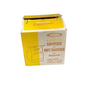 Rival Electric Can Opener Knife Sharpener Click’n Clean Action Cord Storage Vint